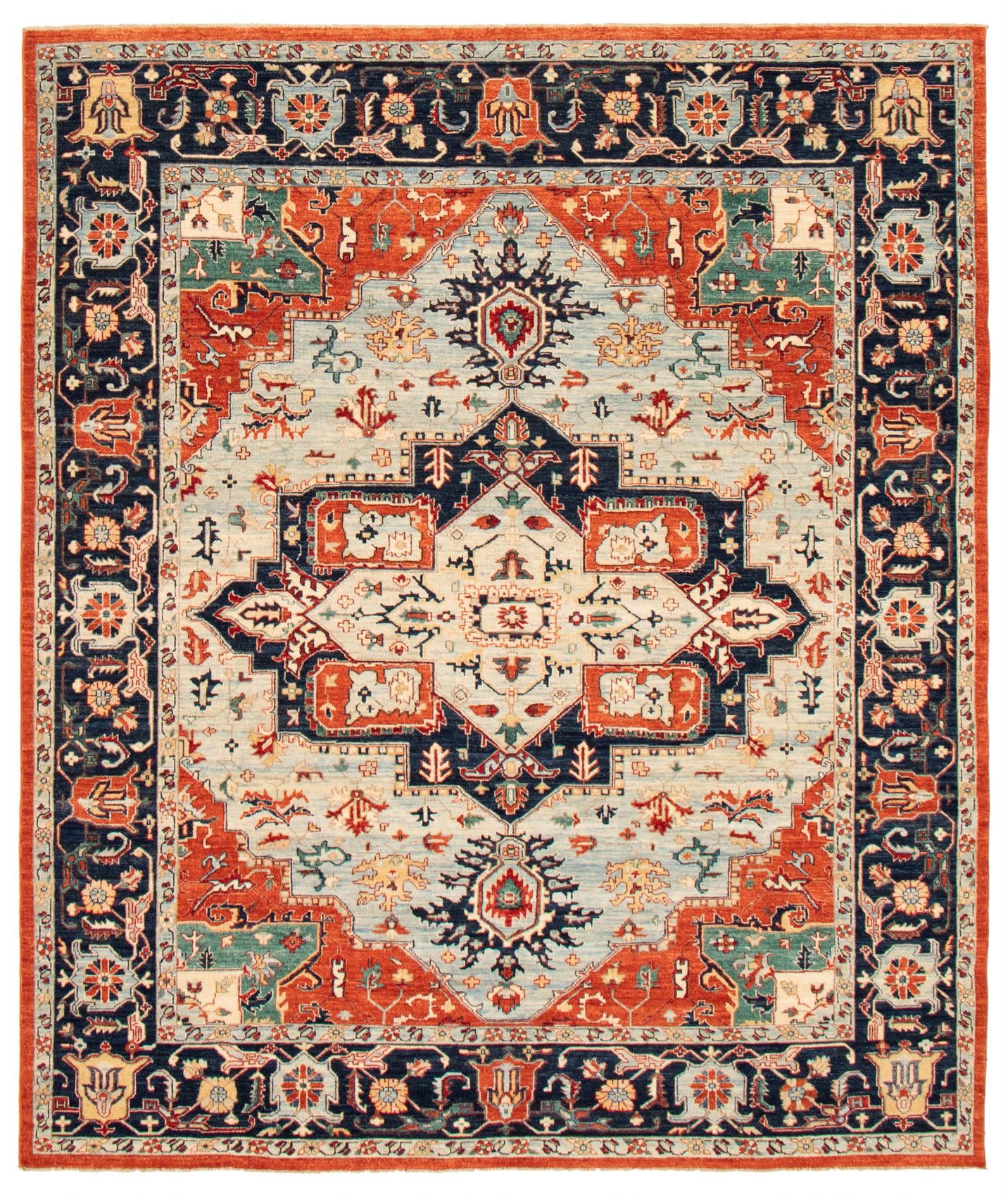 Shabahang Rugs Waukesha Hand Knotted Fine Wool Serapi Rug 8 2 X 9 7 Gallery Persian And Oriental Carpets