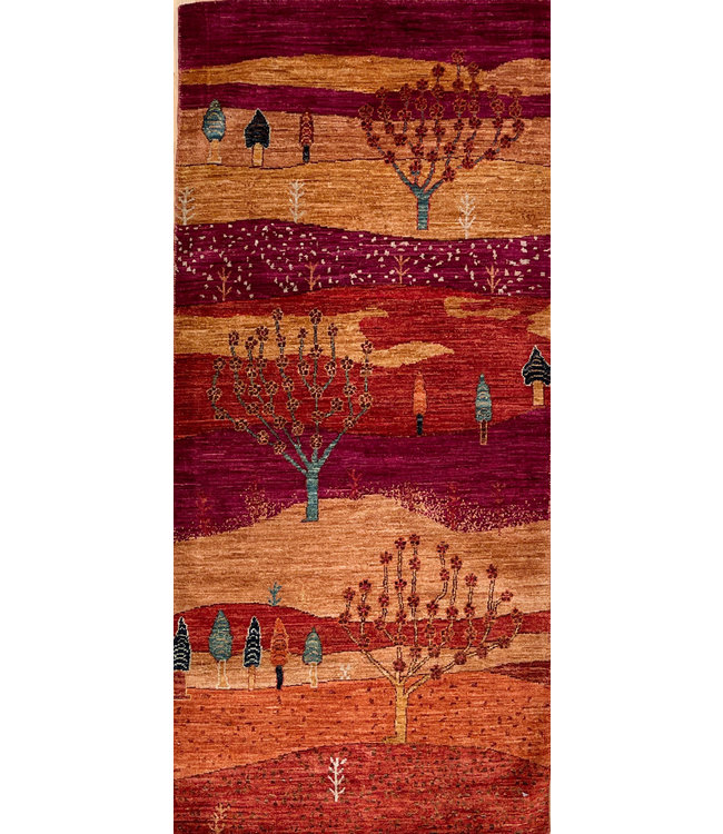 Shabahang Rugs Waukesha Tree of Life Wool Gabeh Runner Rug 2'9 X 6