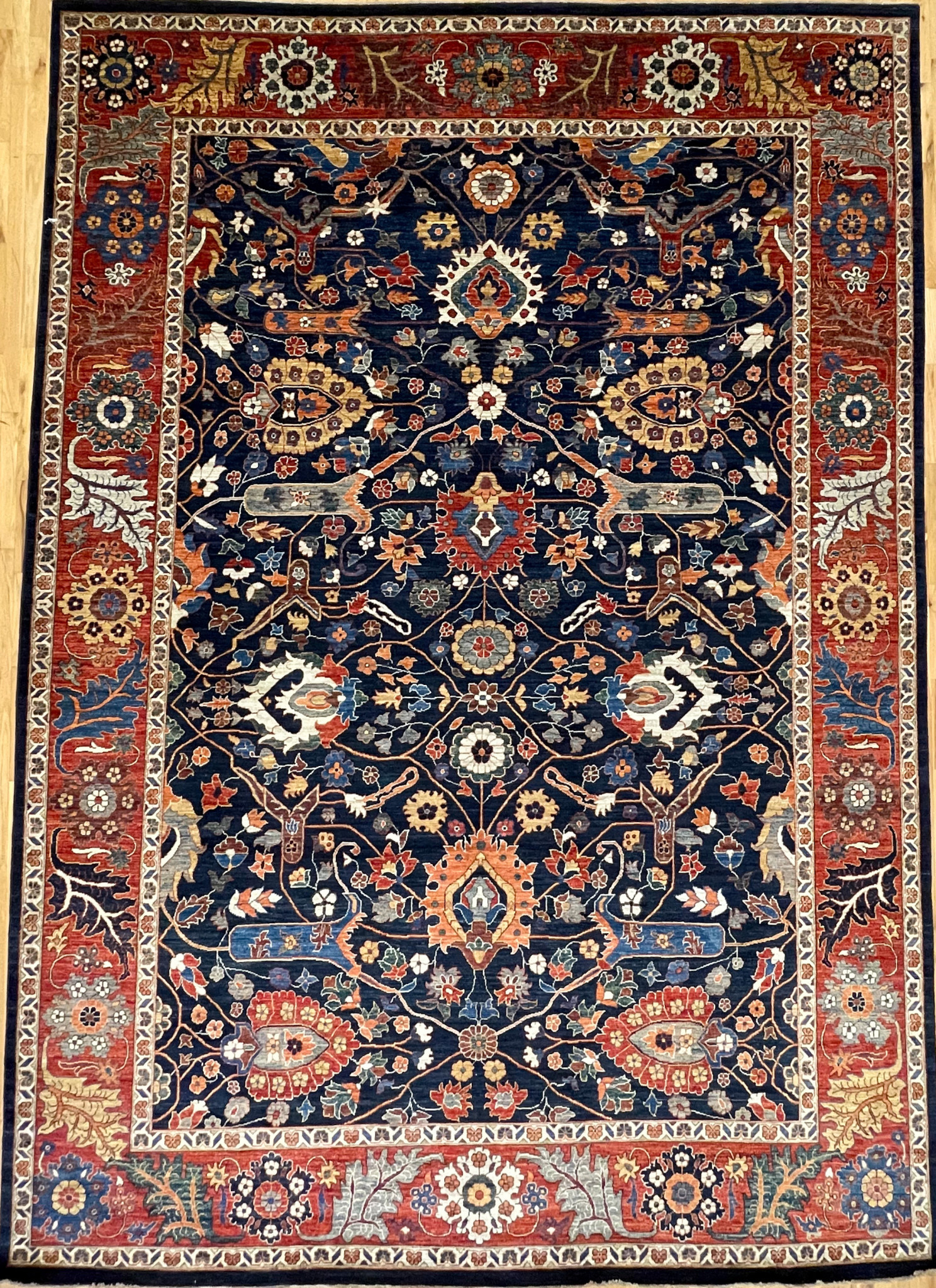 Shabahang Rugs Waukesha Hand Knotted Wool Tabriz Serapi Rug 9'8 X 13'8