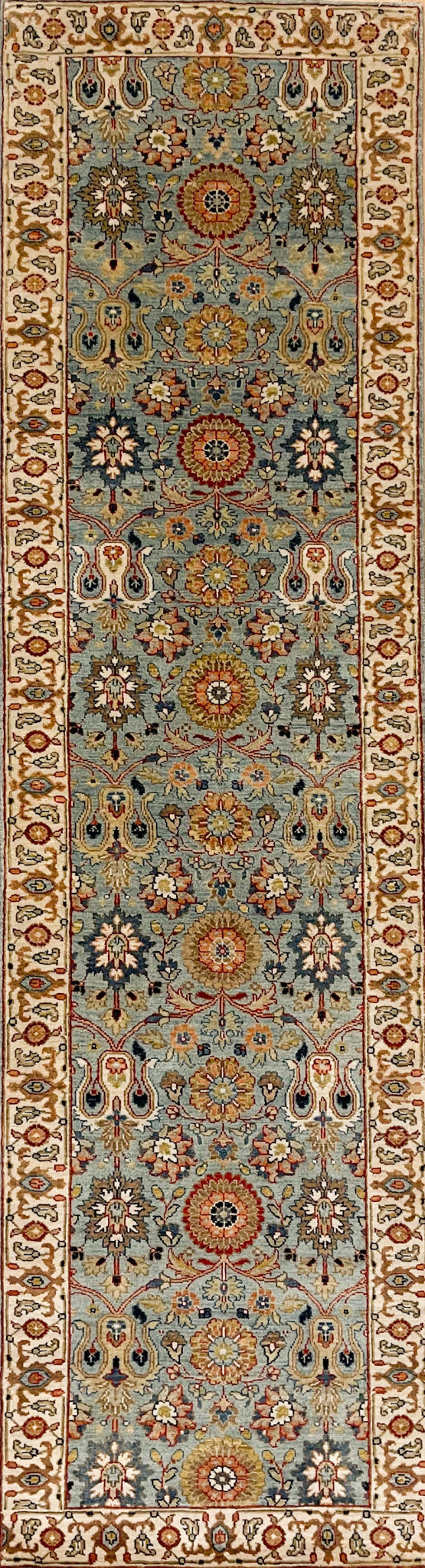 Shabahang Rugs Waukesha Hand Knotted Fine Blue Tabriz Rug 2'7 X 9'4