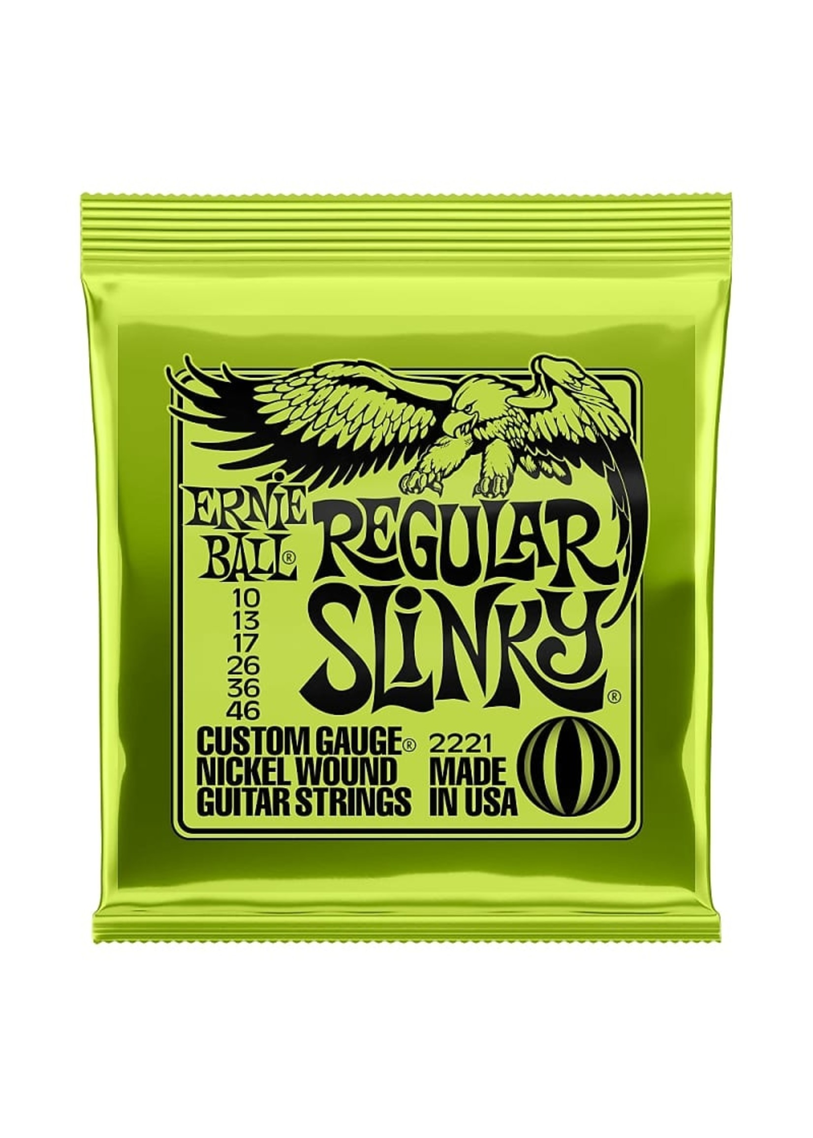 Ernie Ball Ernie Ball Regular Slinky 10/46 Electric Guitar Strings- Green