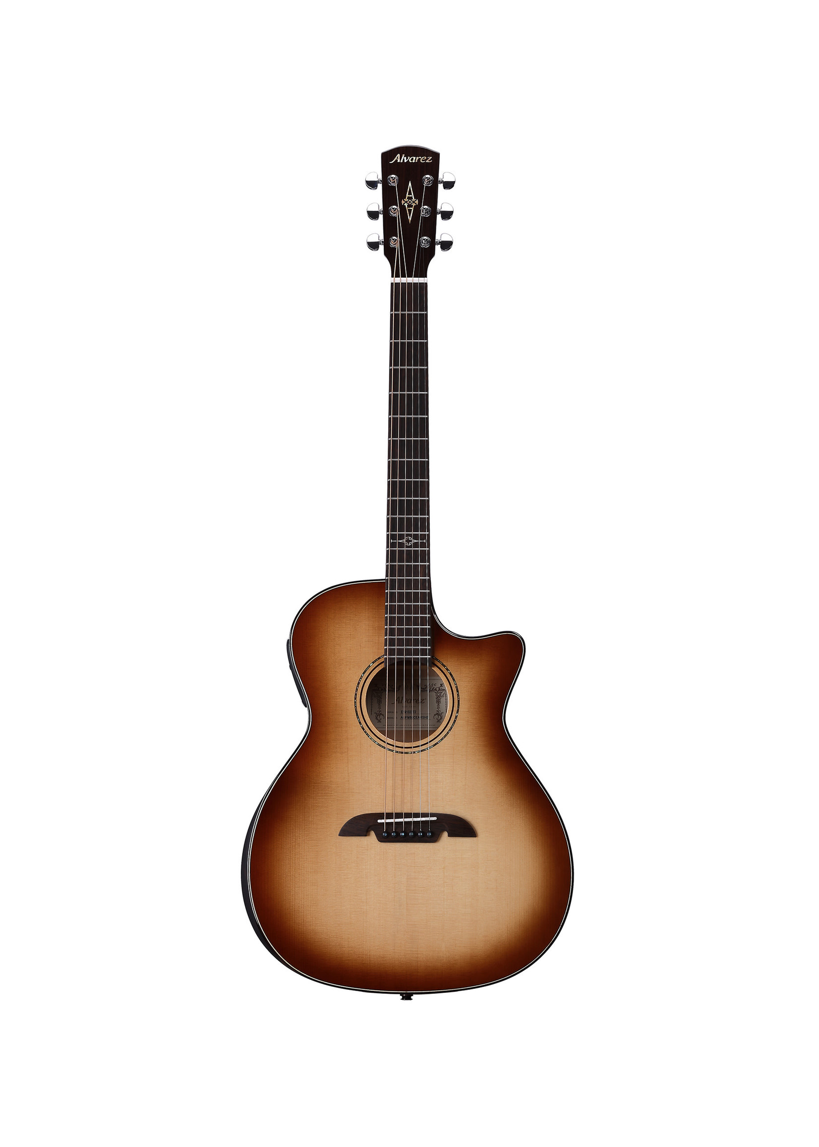 Alvarez Alvarez Artist Elite AGFM80CEARSHB Grand Auditorium Shadowburst Acoustic Electric w/Slim Bevel Edge Armrest, Cutaway, EQ & Tuner