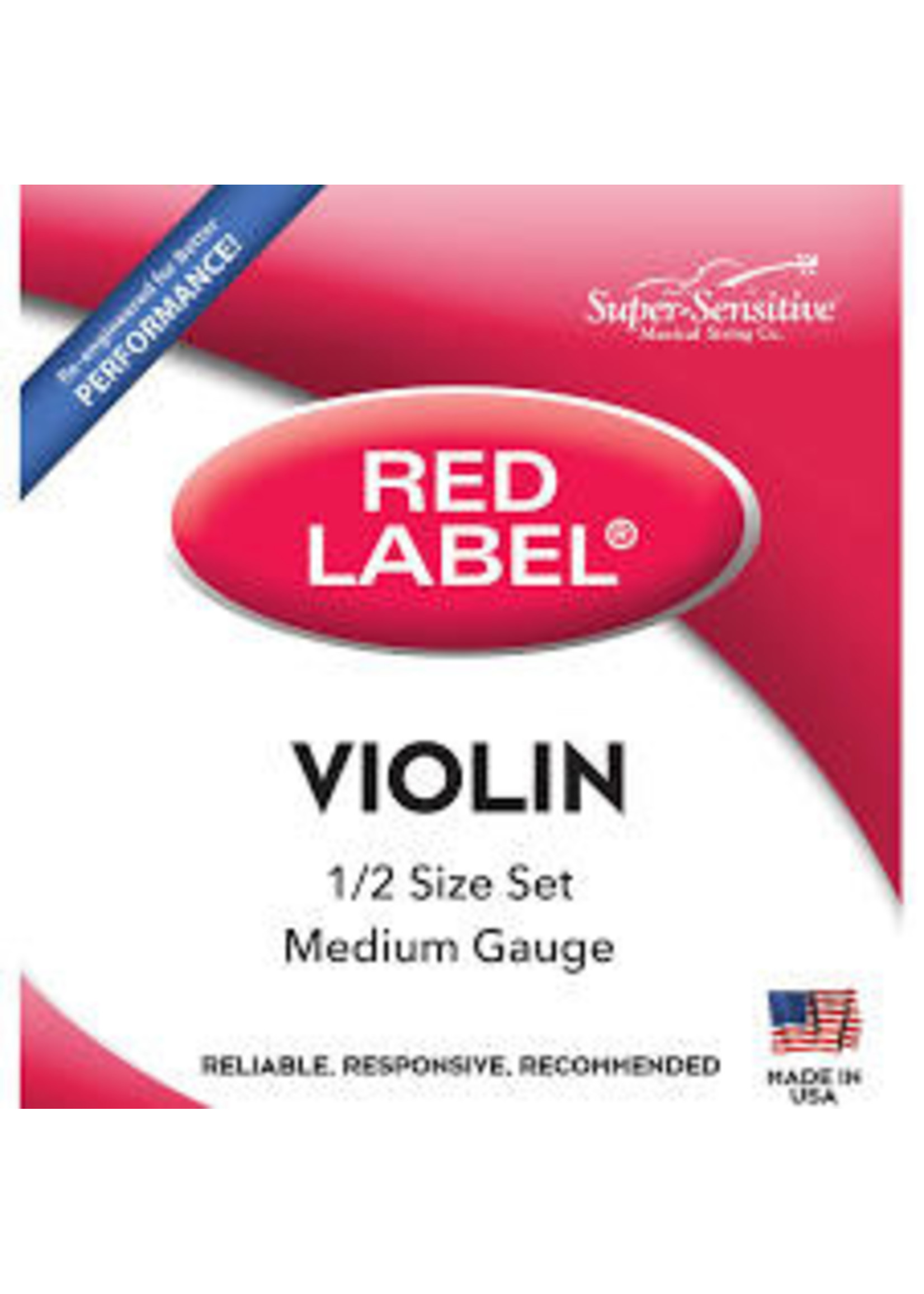 Red Label Red Label 1/2 Violin String Set - Medium