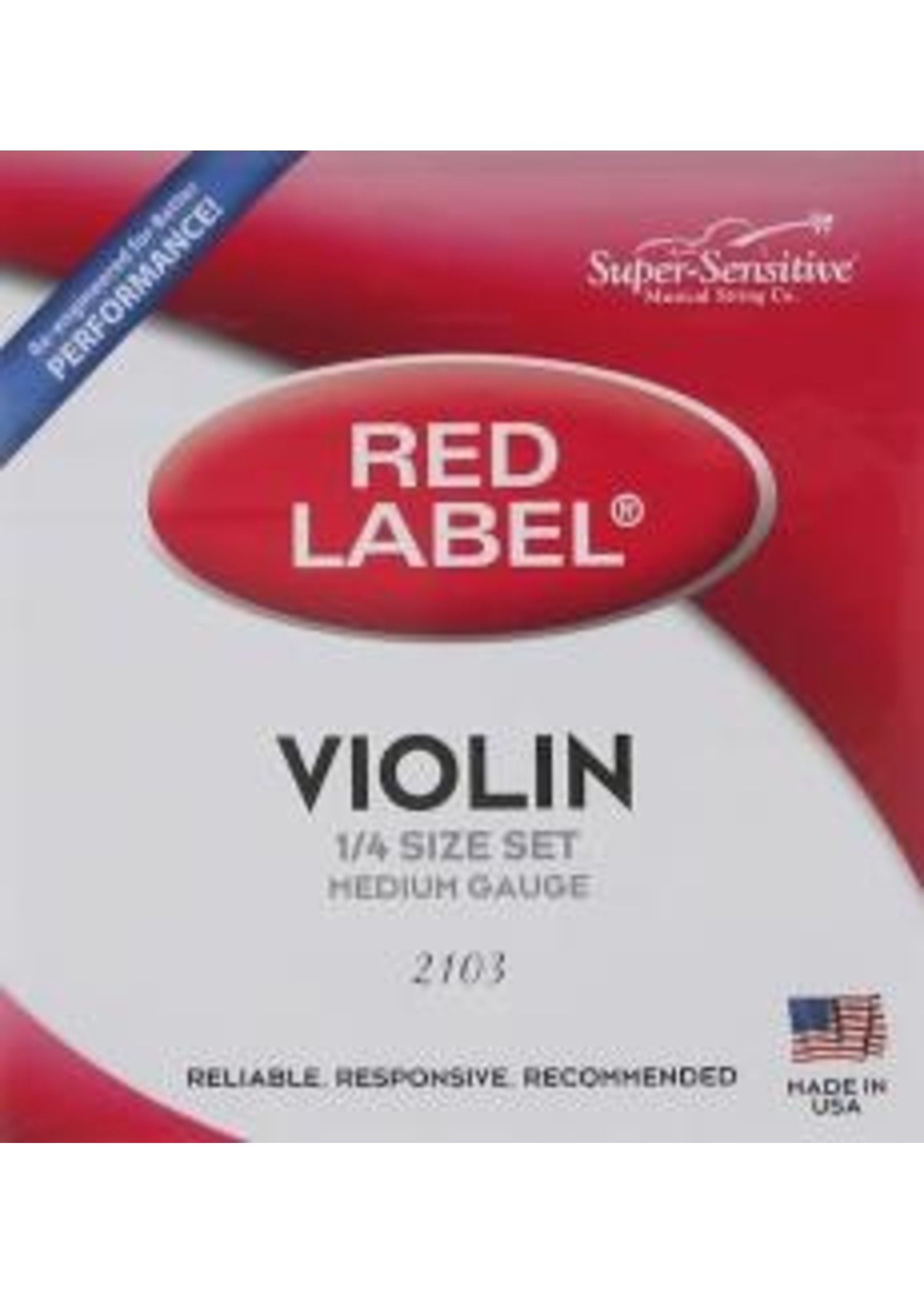 Red Label Red Label 1/4 Violin String Set - Medium