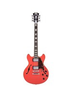 D'Angelico D’Angelico Premier Mini DC Electric Guitar Fiesta Red DAPMINIDCFRCSCB