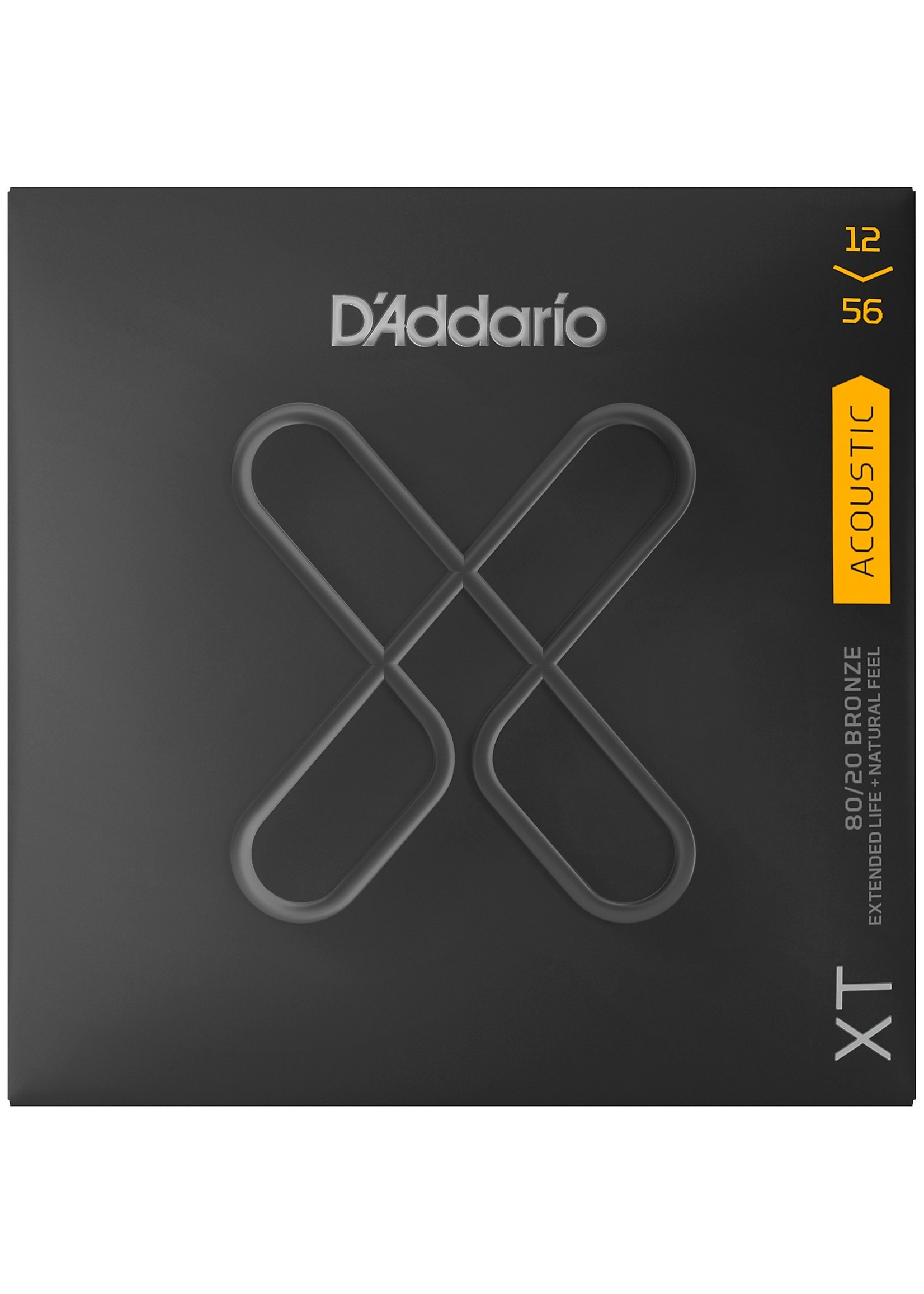 D'Addario D'Addario XT 80/20 Bronze 12/56- LT Top/MED Bottom Acoustic Guitar Strings