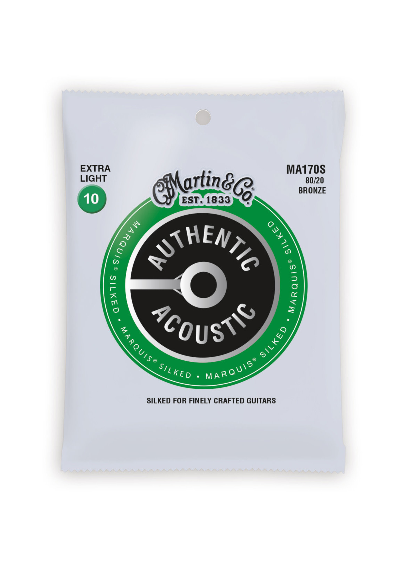 Martin Strings Martin Silked 80/20 Bronze 10/47- Extra Light Acoustic Guitar Strings