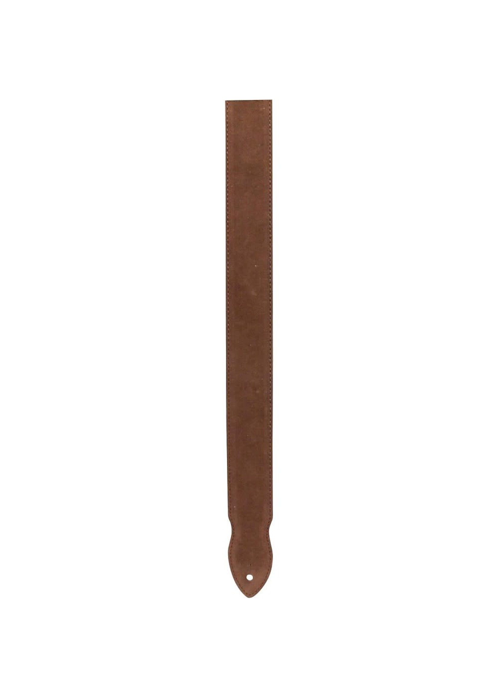 Onori Onori 2" Cowless Suede Guitar Strap with Beige Cowless Suede Backing Brown