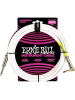 Ernie Ball 15' Straight/Straight Instrument Cable - White