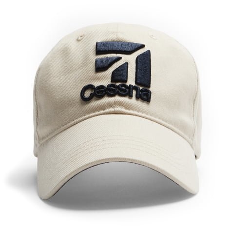 RED CANOE CESSNA 3D LOGO CAP STONE - Calgary Pilot Supply Ltd