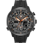 CITIZEN NAVIHAWK A-T BLACK RUBBER STRAP JY8035-04E