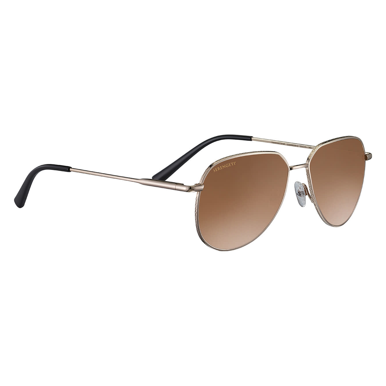 Serengeti Valentina Sunglasses， Shiny Dark Tortoise/ Satin Rose