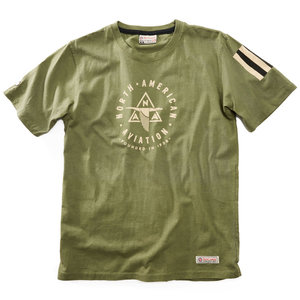 RED CANOE NAA NORTH AMERICAN AVIATION APPLIQUE T SHIRT KHAKI V2  M-SST-NAA-CA-KI XXL