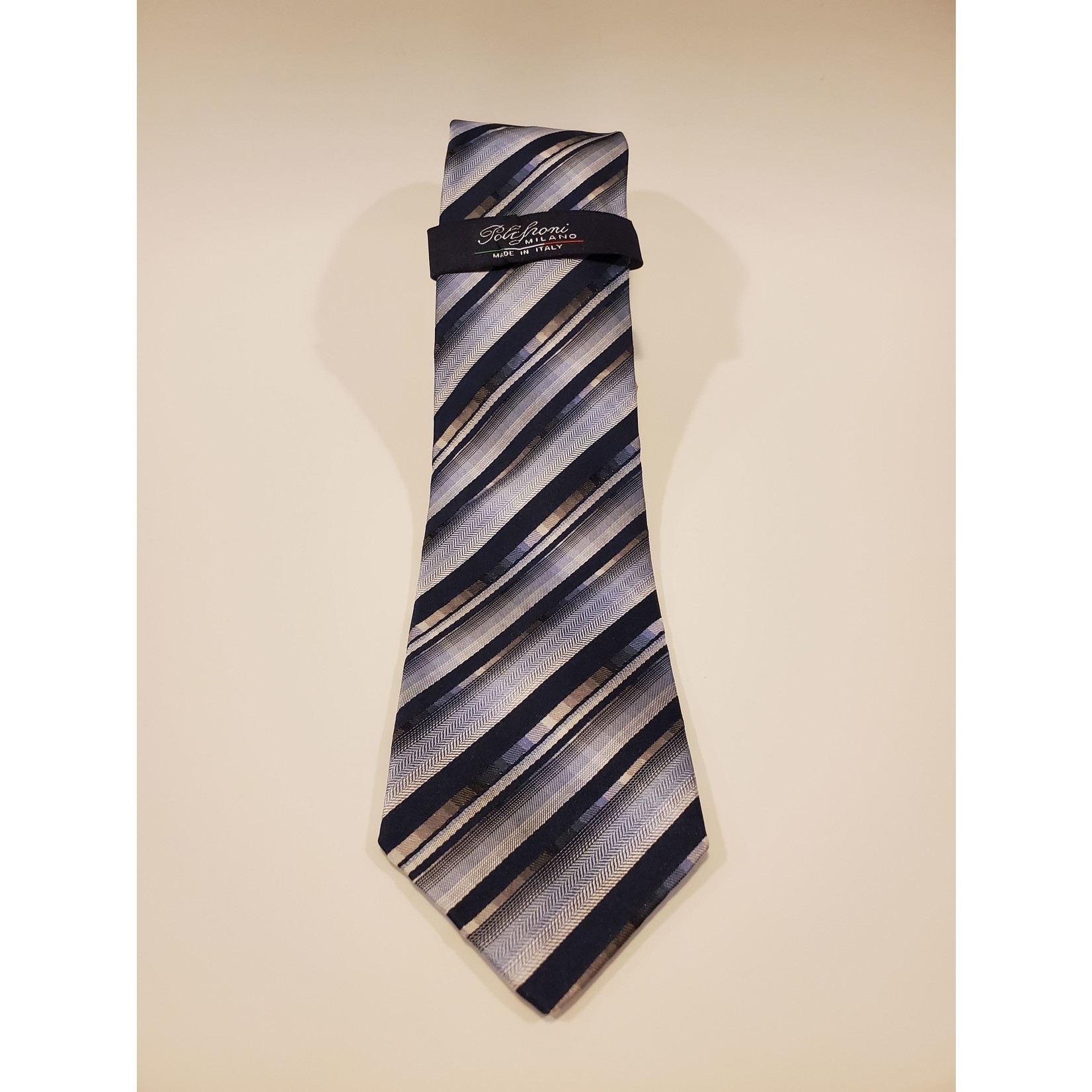 Polifroni Polifroni 211906 Jacquard Striped Silk Tie