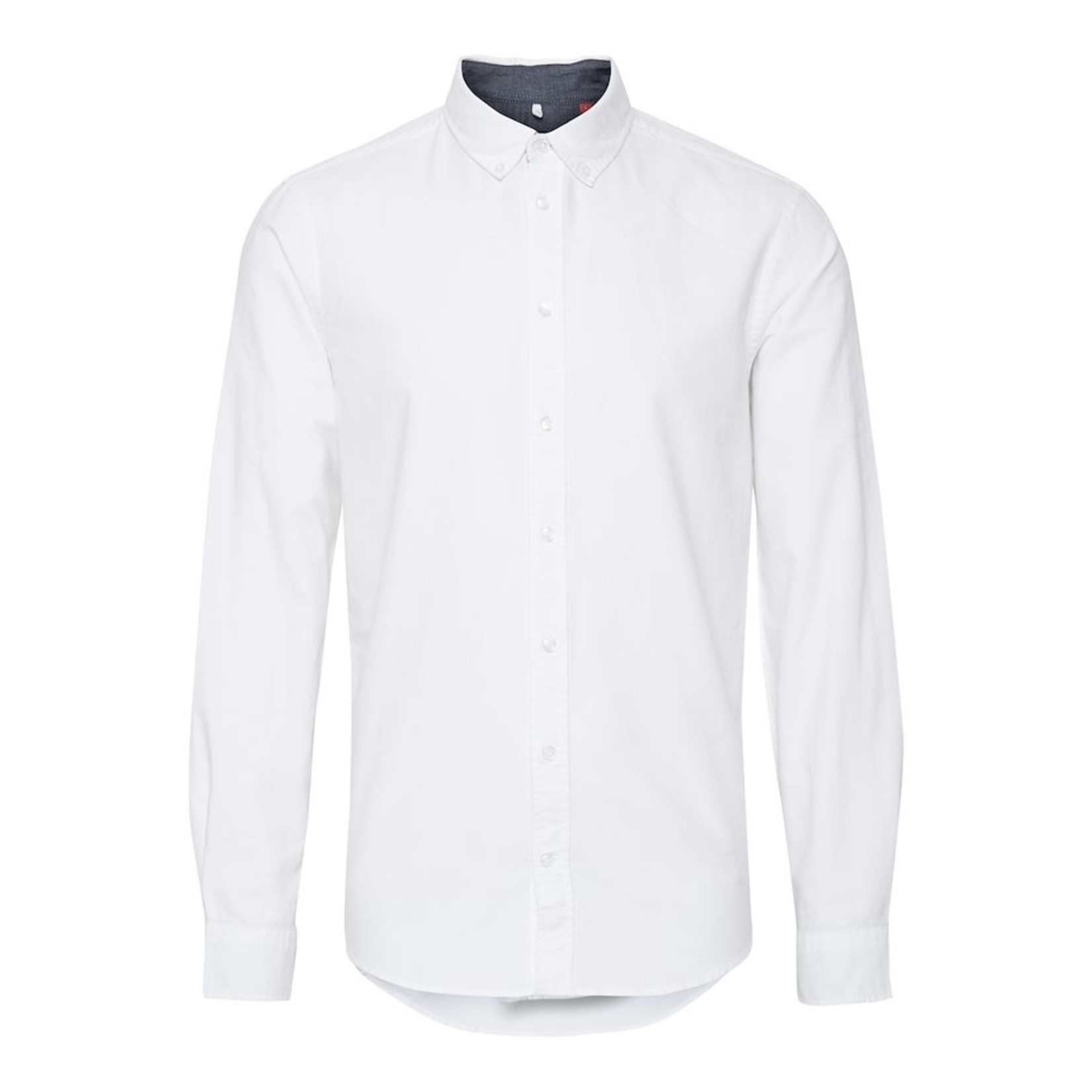 Blend 20709454 BHNAIL White Long-Sleeve Button-Up Slim Fit Shirt