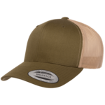 Flexfit 6606T 2-Tone Snapback Trucker Hat - Moss/Khaki