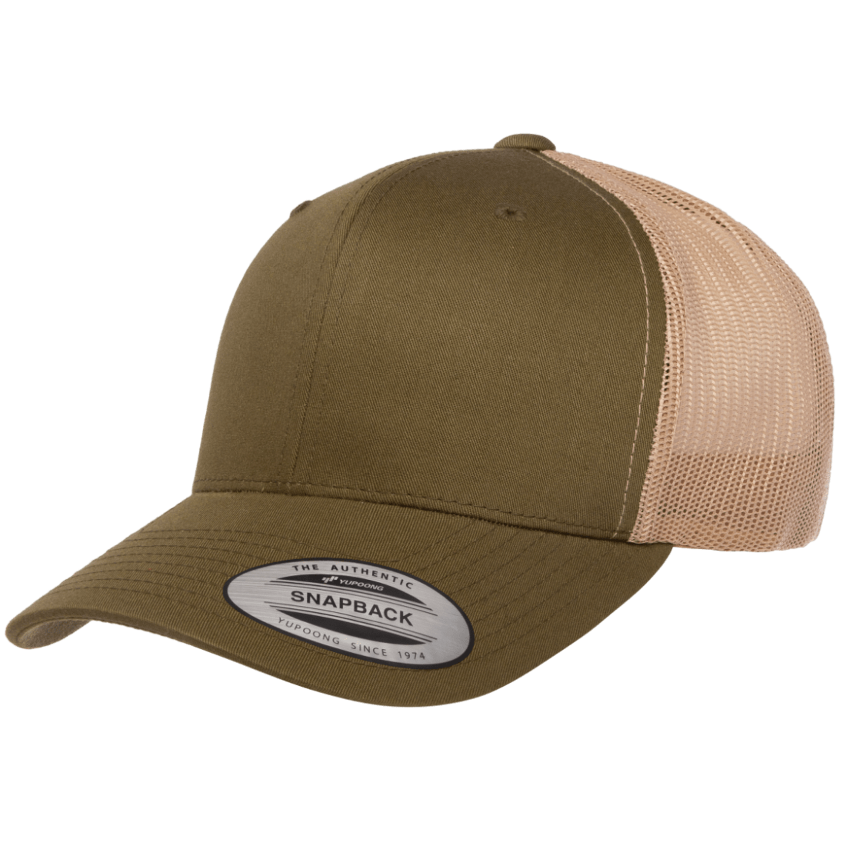 Men's Huk Olive Solid Trucker Snapback Hat