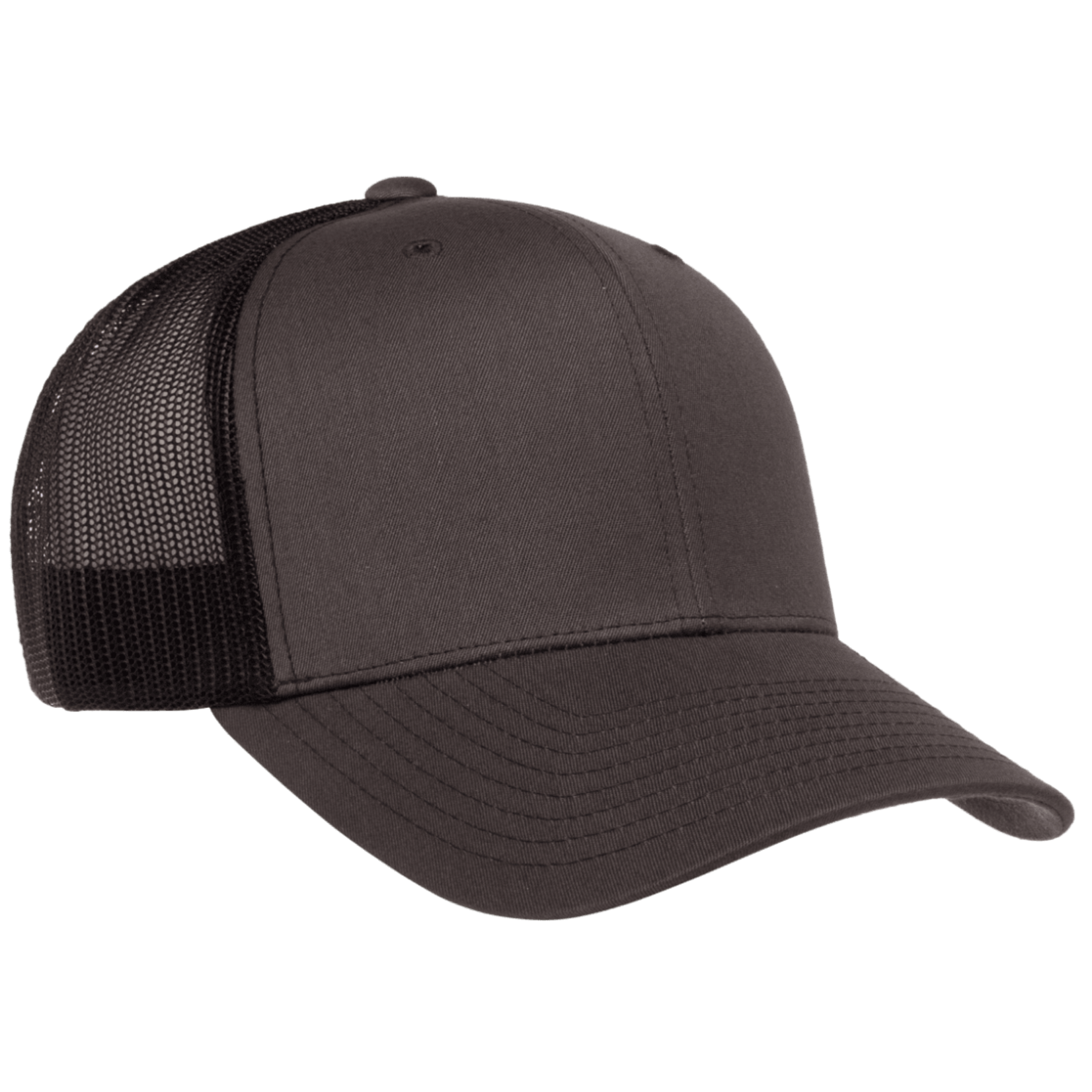 Flexfit Flexfit 6606T 2-Tone Snapback Trucker Hat - Charcoal/Black
