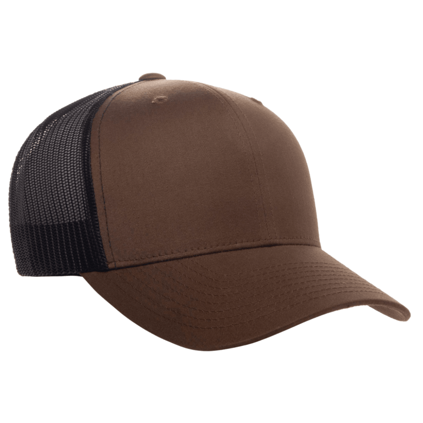 Flexfit 6606T 2-Tone Snapback Trucker Hat - Coyote Brown/Black