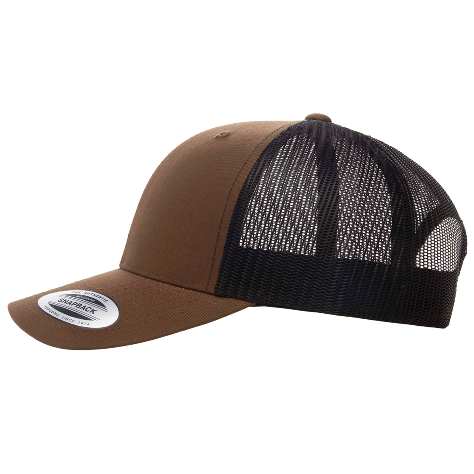 Flexfit 6606T 2-Tone Snapback Trucker Hat - Coyote Brown/Black 