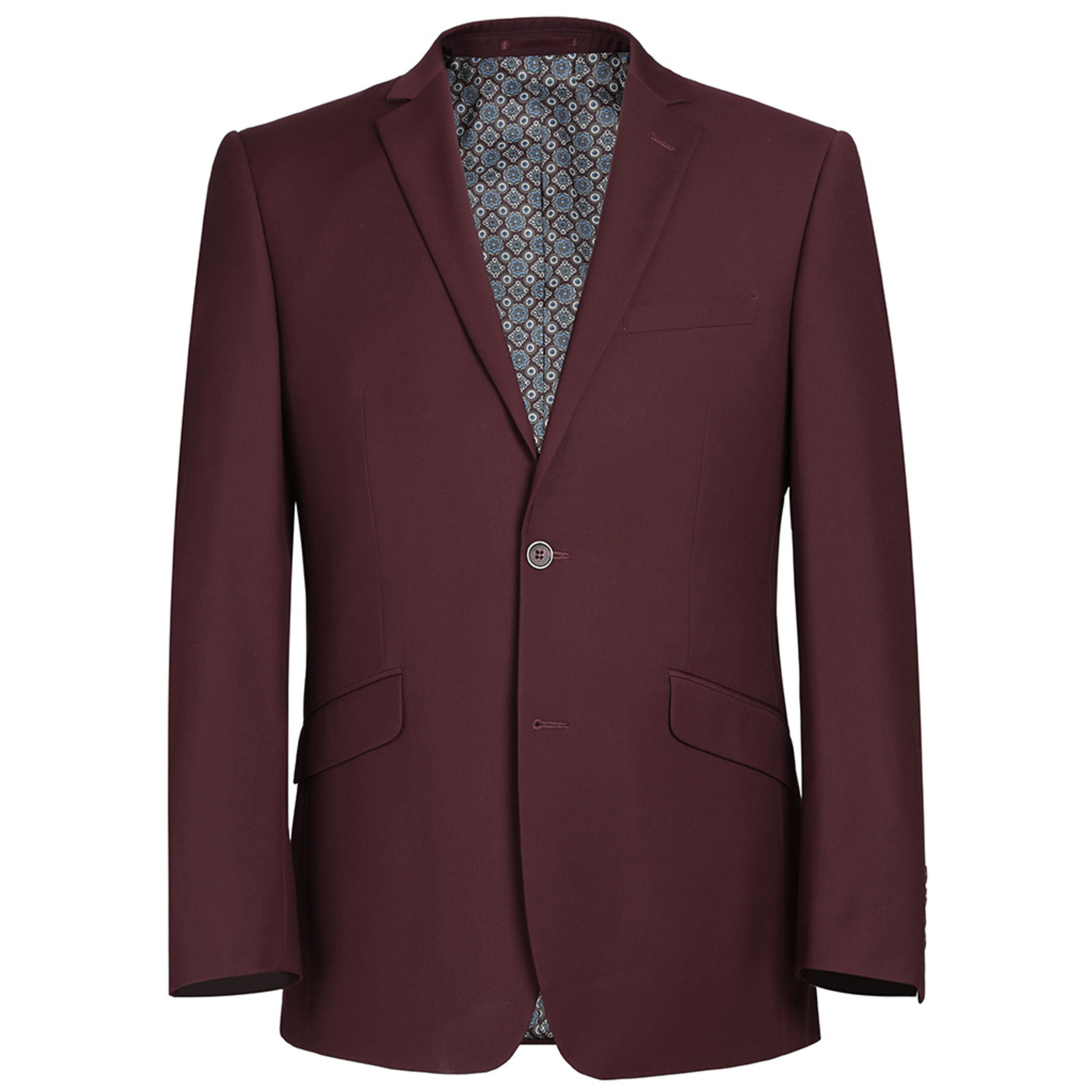 Renoir Slim Fit Suit 201-8 Burgundy