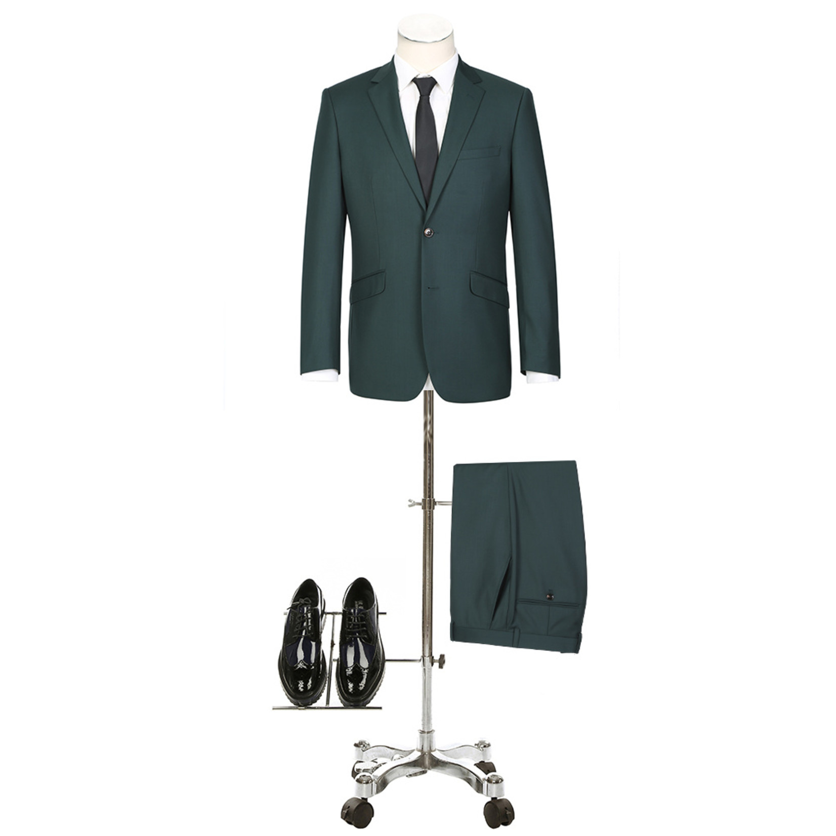 Renoir Slim Fit Suit 201-9 Forest Green