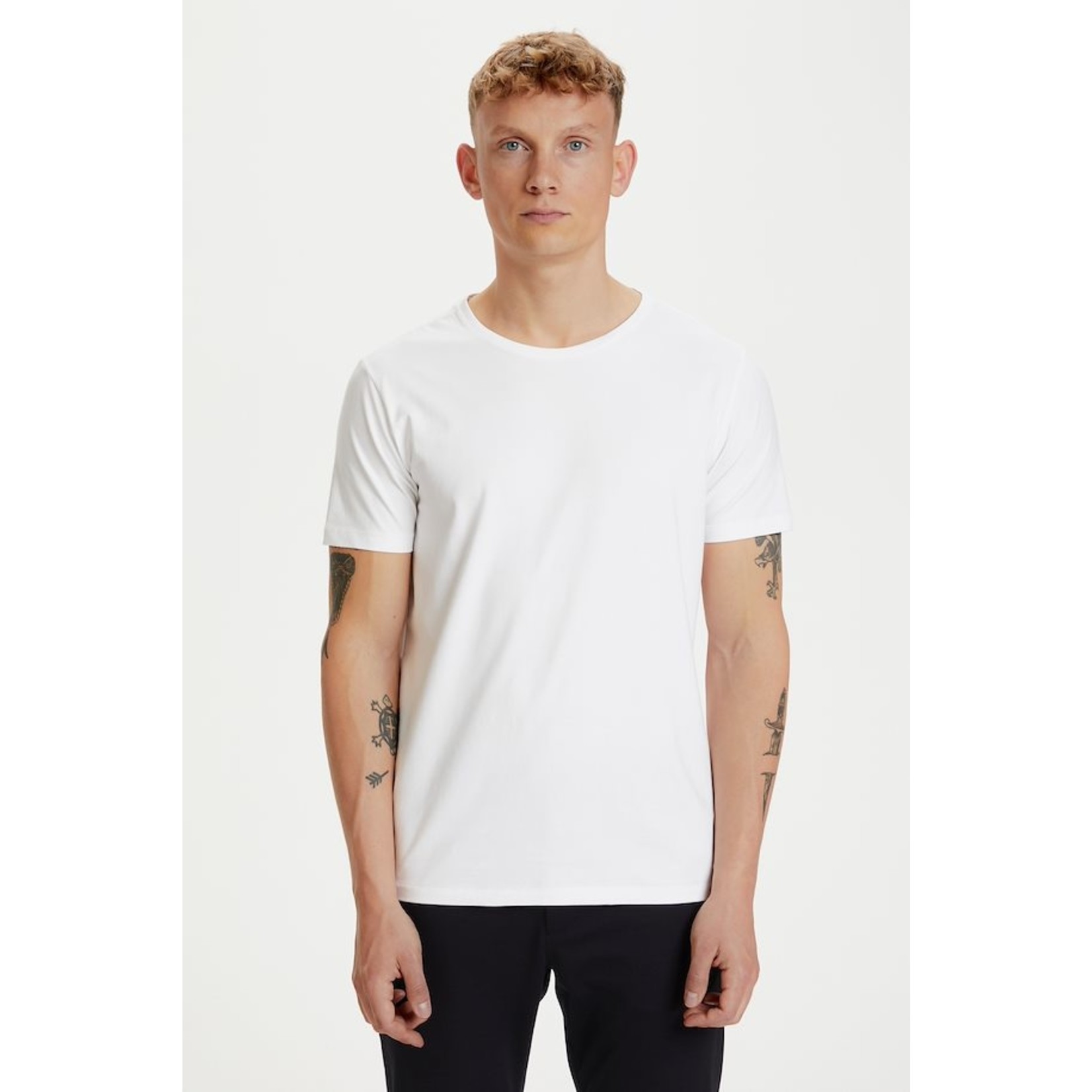 Matinique Jermalink Crewneck Tee - White - Baker Street Menswear