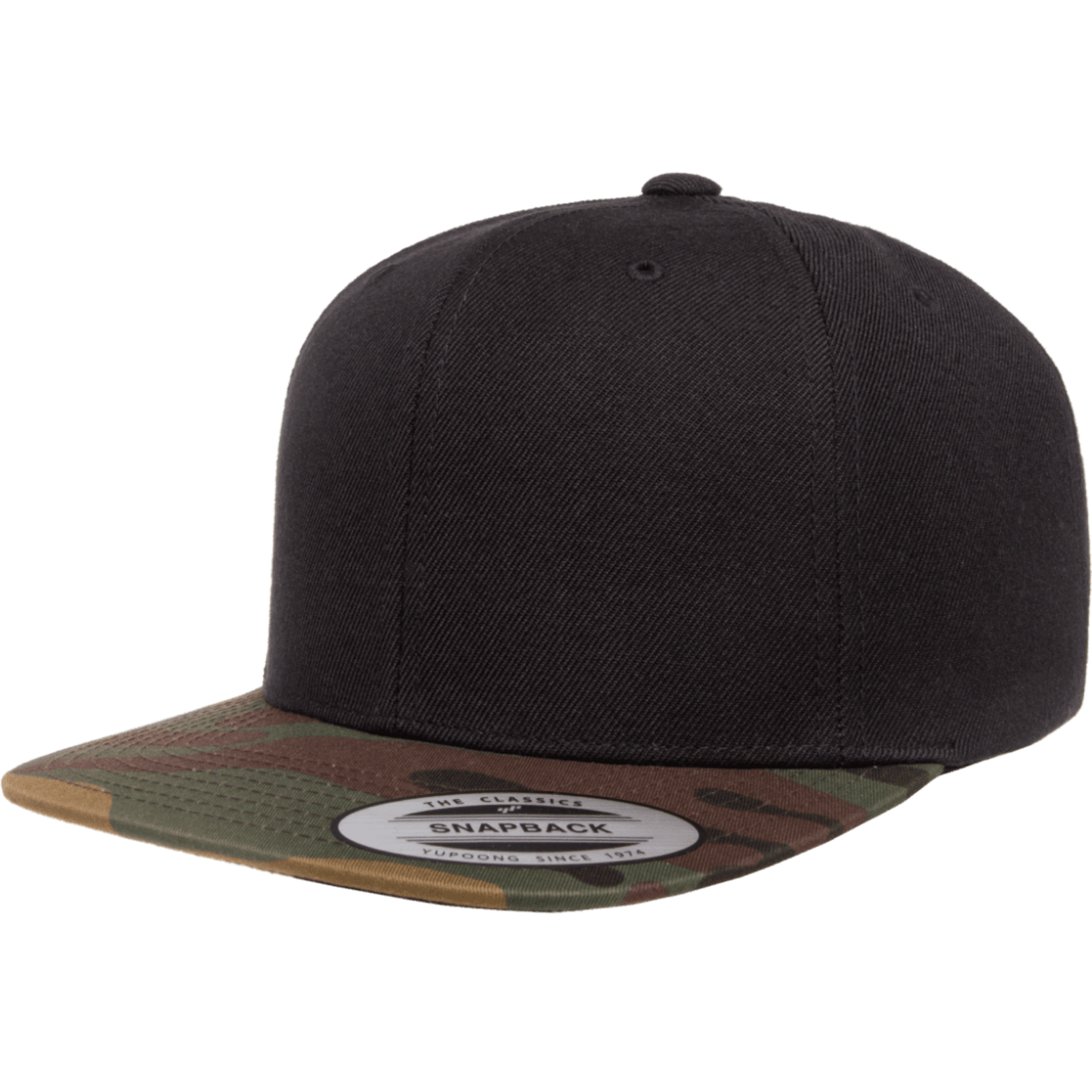 Flexfit 6089TC Premium Snapback Hat - Black/Camo