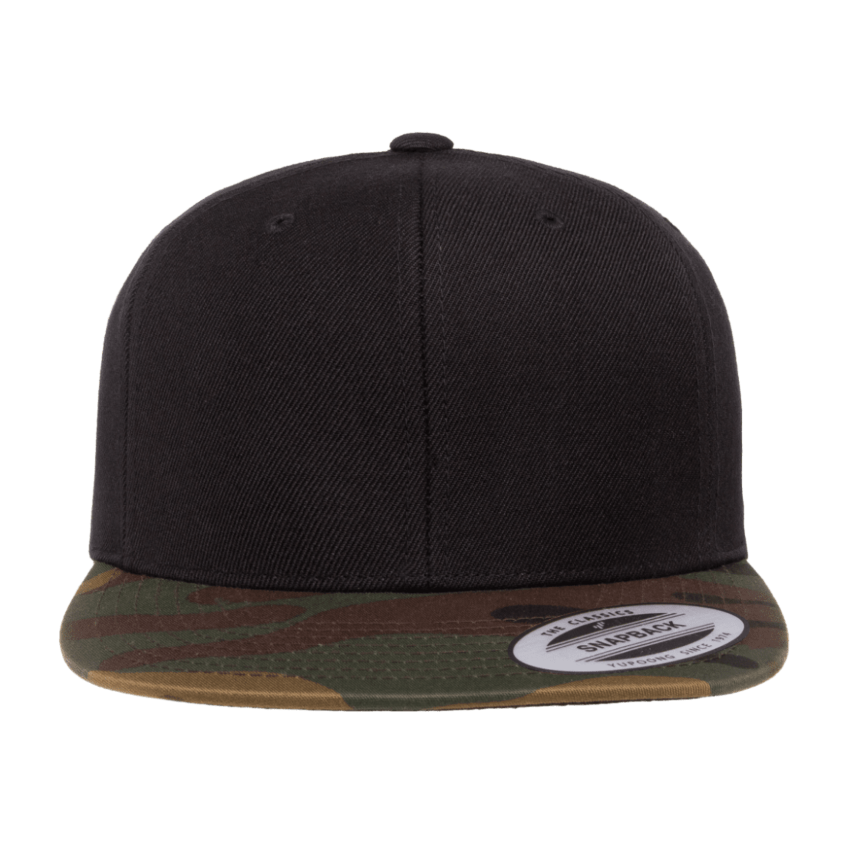 Flexfit 6089TC Premium Snapback Hat - Black/Camo