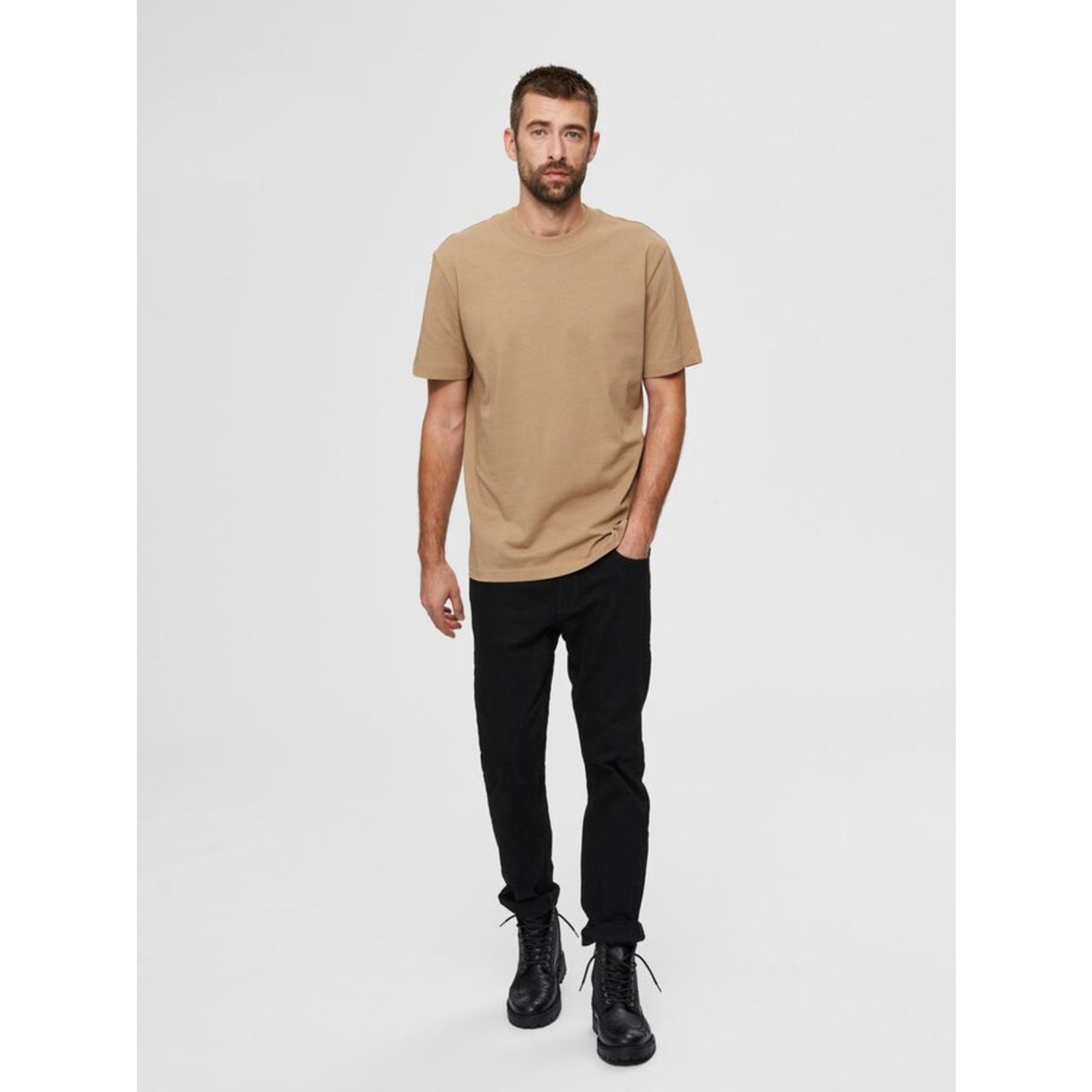 Selected Homme Selected Homme 1607738 Colman Relaxed Tee - Kelp