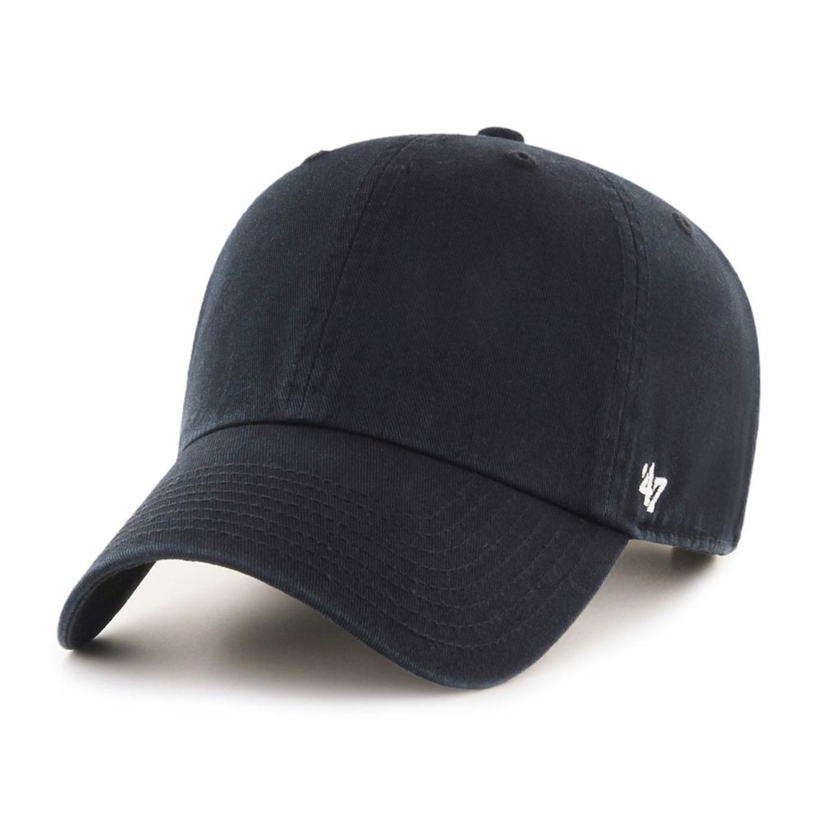 Classic Black Curved Brim Flex Fit Hat