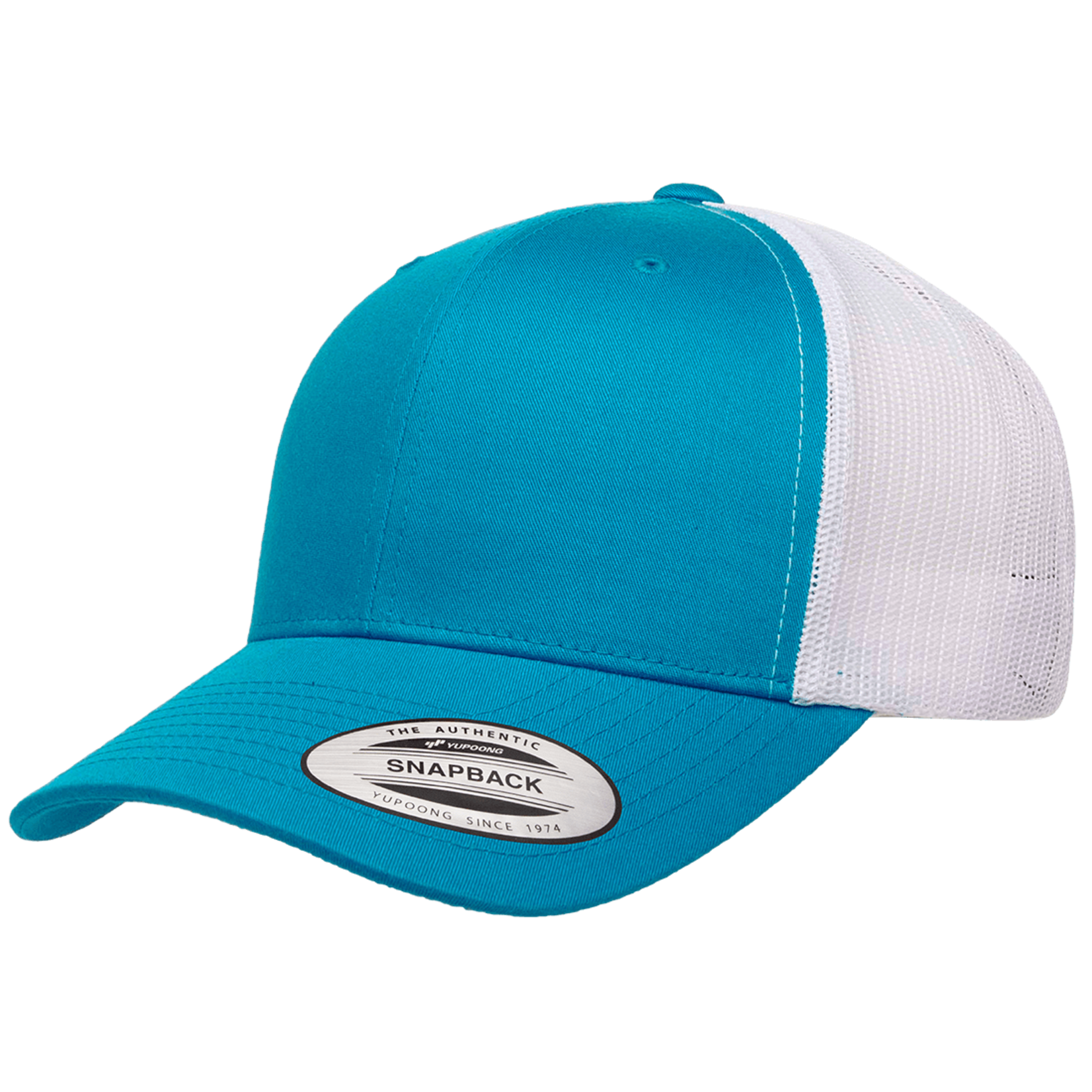 Flexfit 6606T 2-Tone Snapback Trucker Hat Turquoise/White - Baker