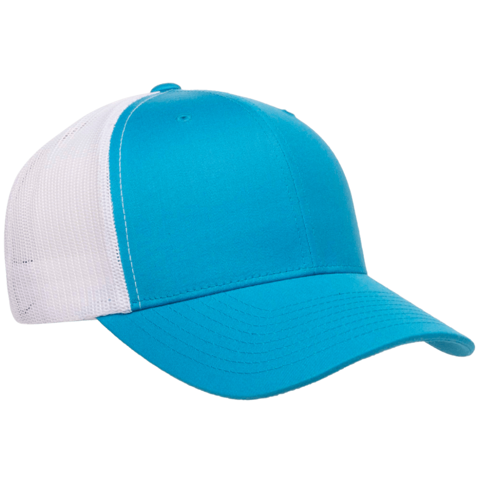 Flexfit Flexfit 6606T 2-Tone Snapback Trucker Hat - Turquoise/White