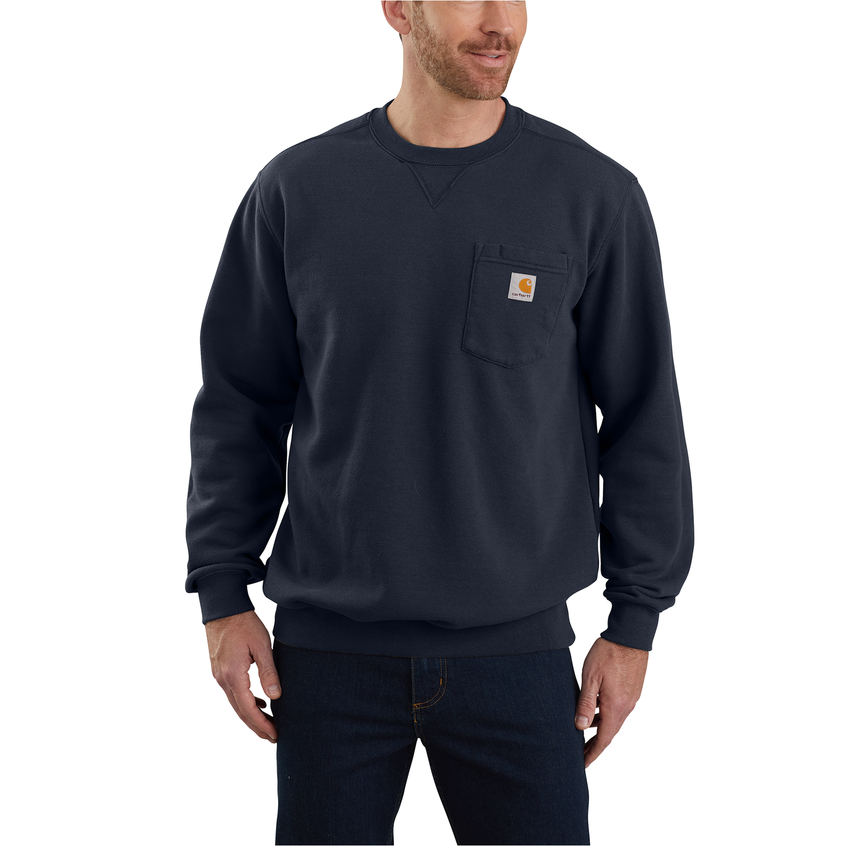 Carhartt Carhartt 103852 Loose Fit Midweight Crewneck Pocket Sweatshirt -  472 New Navy