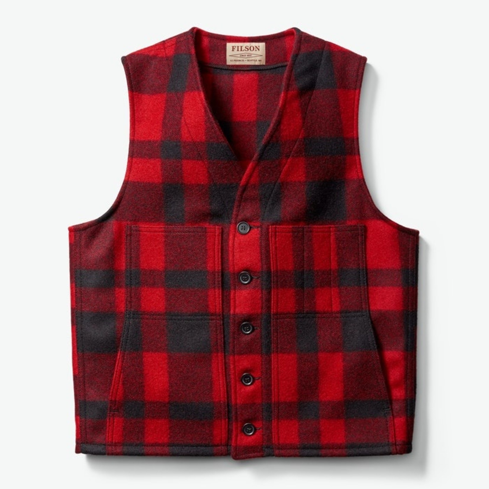 Filson Filson 11010055 Mackinaw Wool Vest - Red and Black