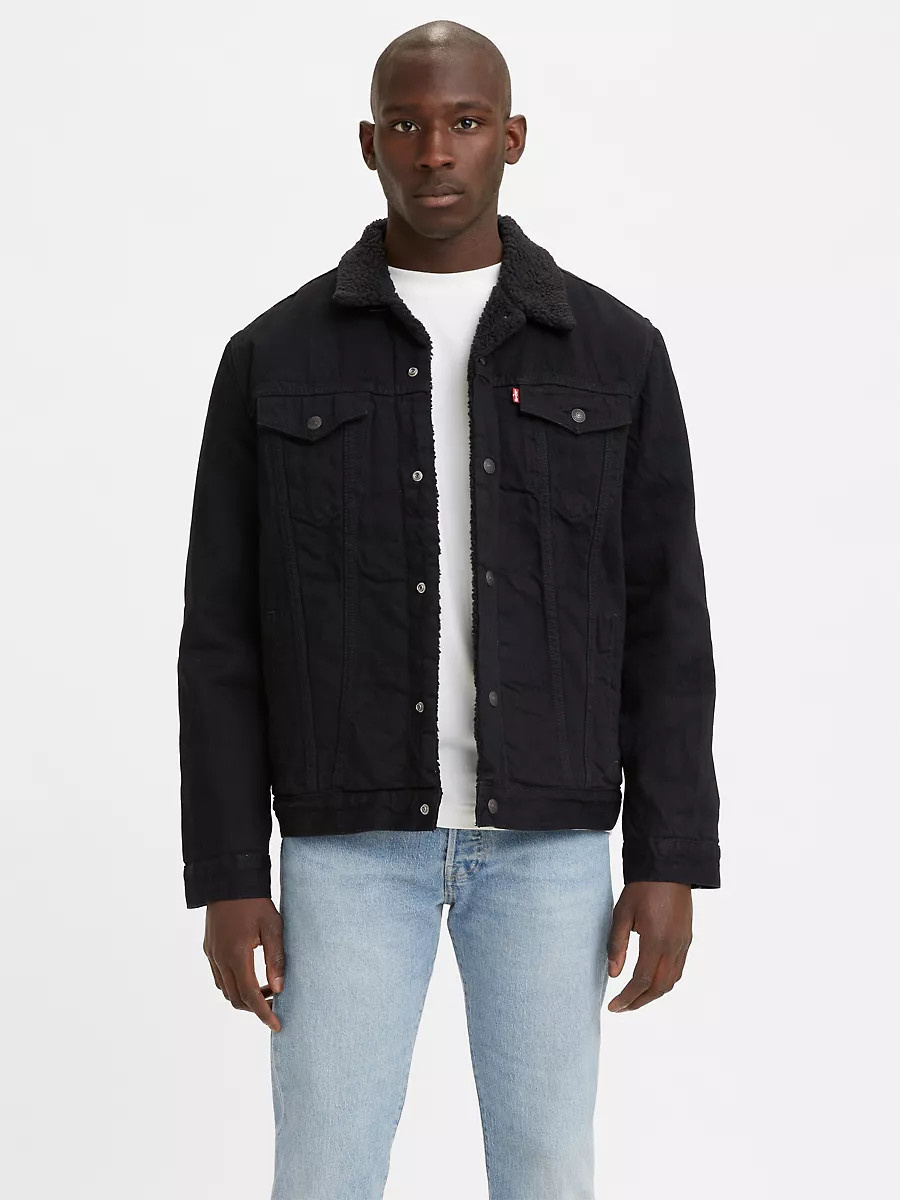 163650100 Denim Sherpa Trucker Jacket 