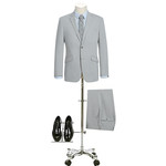 Renoir Renoir Slim Fit Suit 202-7 Silver Grey