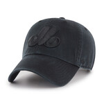 47 Brand Clean up Cap MLB Montreal Expos Black on Black
