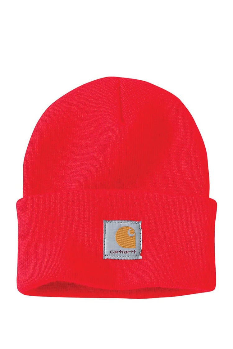 Carhartt A18 Knit Cuff Toque R67 Fire Red - Baker Street Menswear