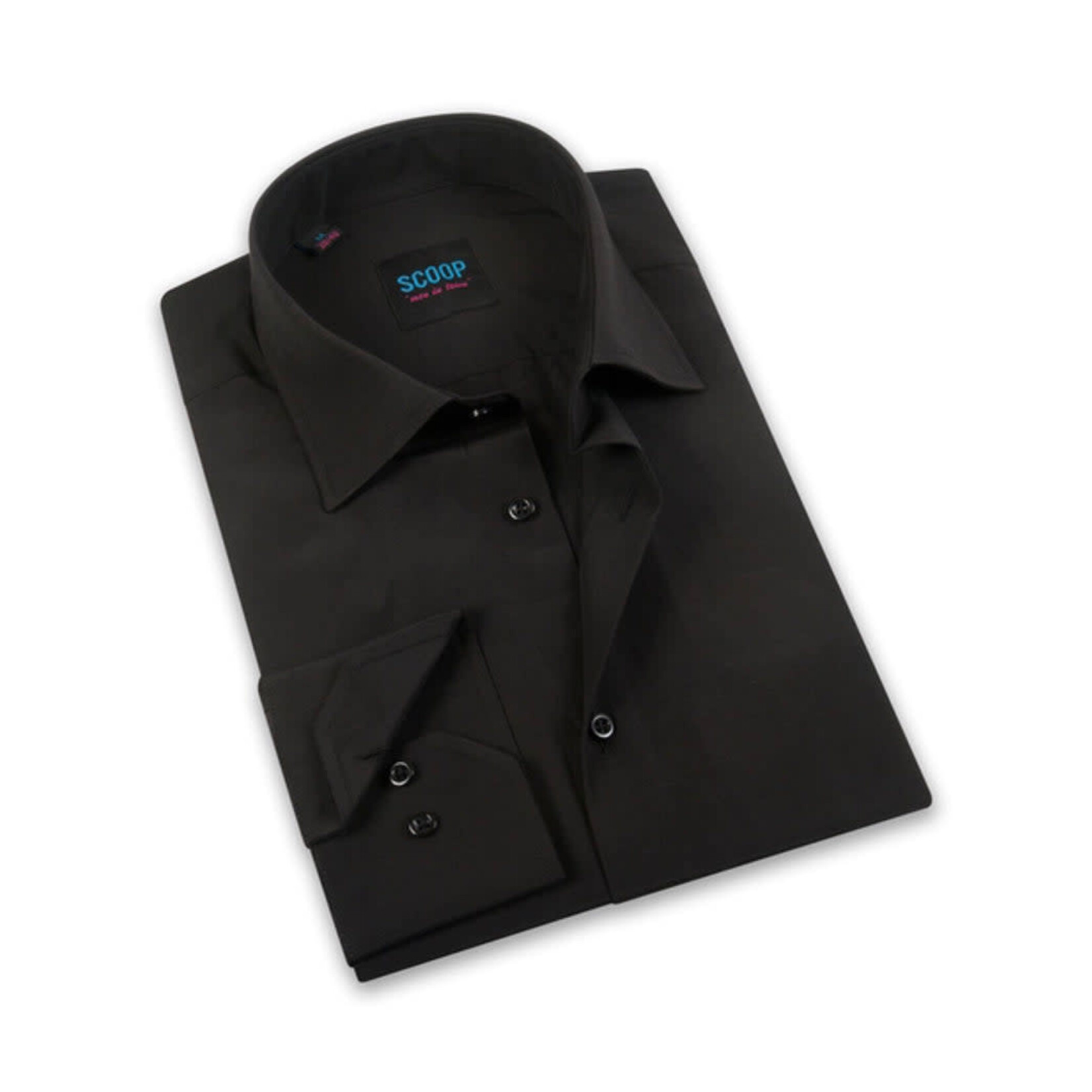 Scoop Grady Men's Long Sleeve Dress Shirt Black