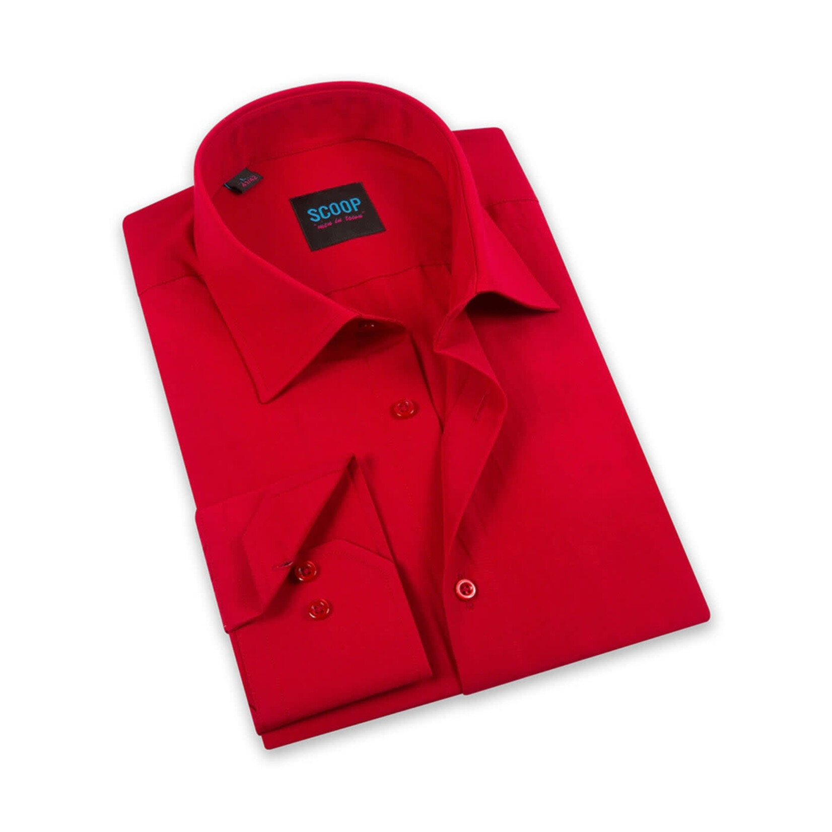 Scoop Grady Men's Long Sleeve Dress Shirt Red
