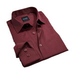 Scoop Grady Men's Long Sleeve Dress Shirt Burgundy