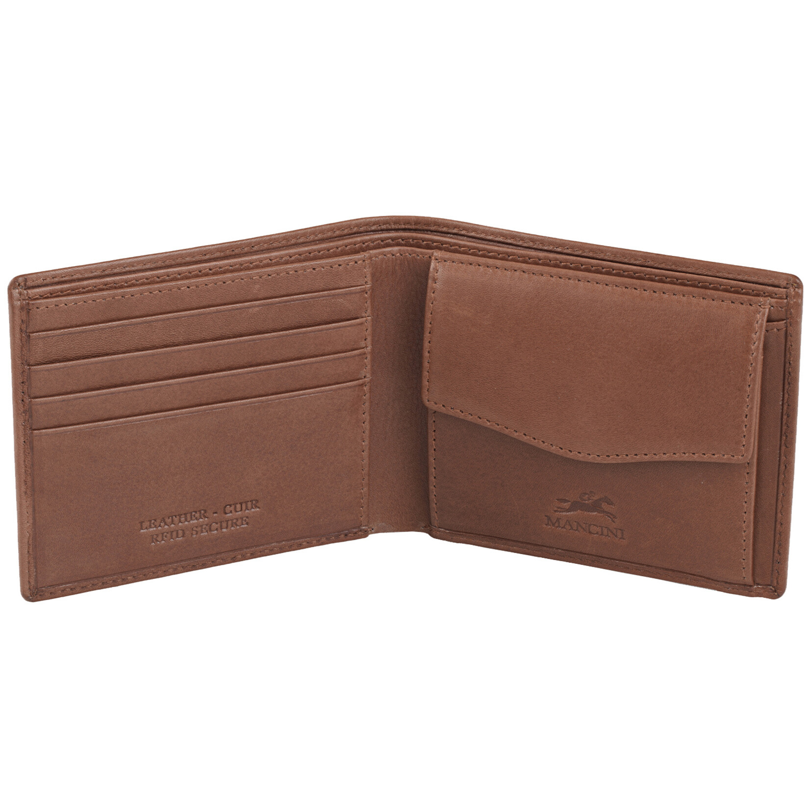 Mancini 2020151 RFID Billfold Coinpurse Brown