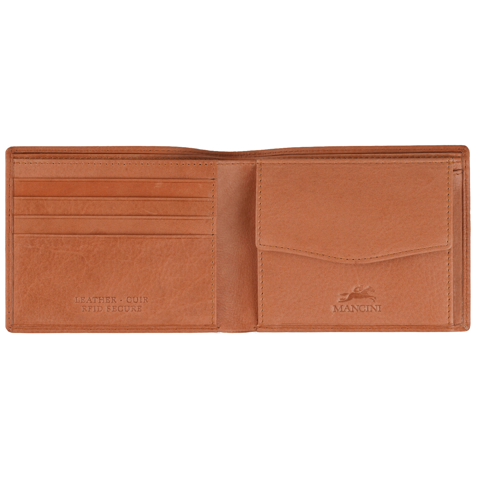 Mancini 2020151 RFID Billfold Coinpurse Cognac