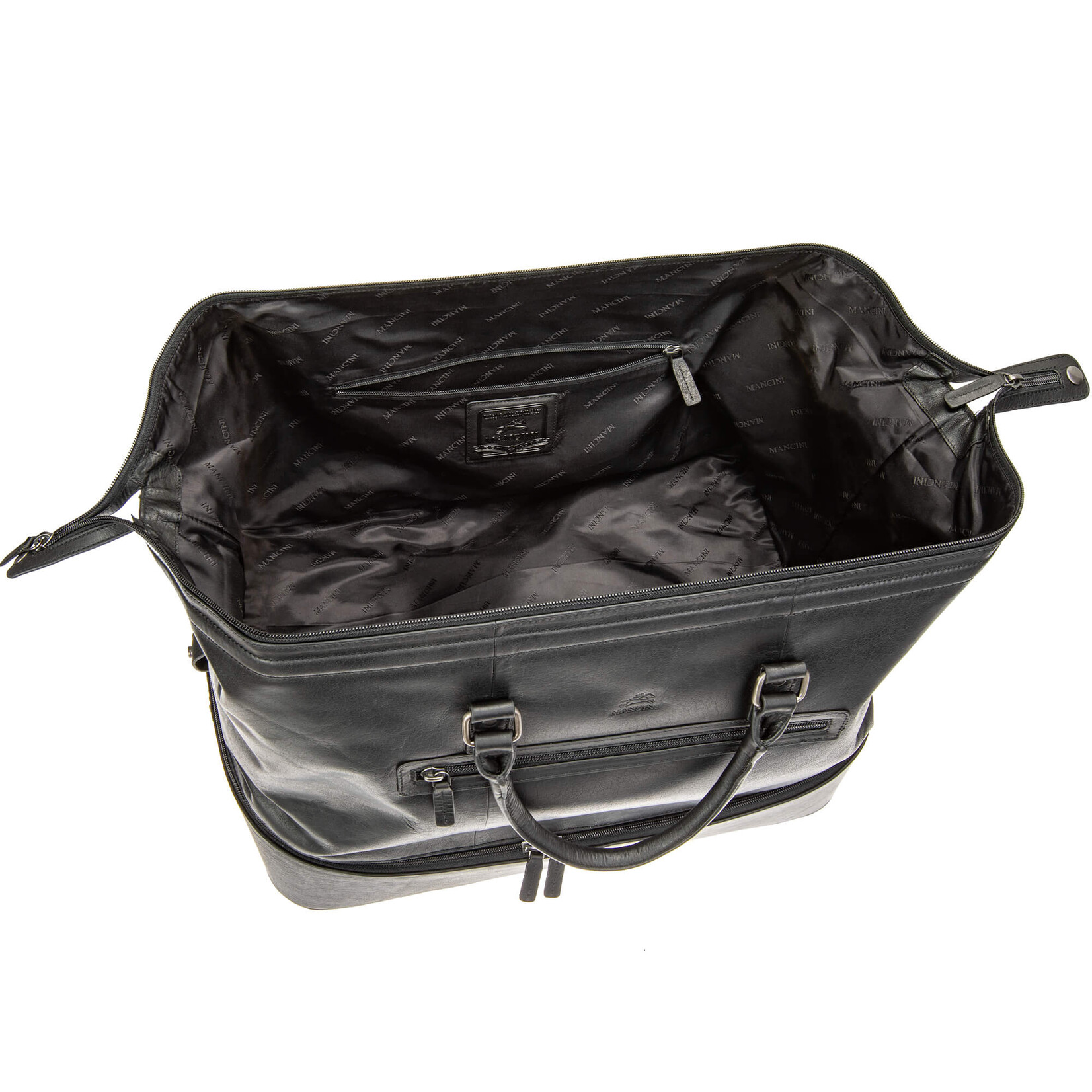 Mancini 99-54807 Two Compartment Duffle Bag Brown