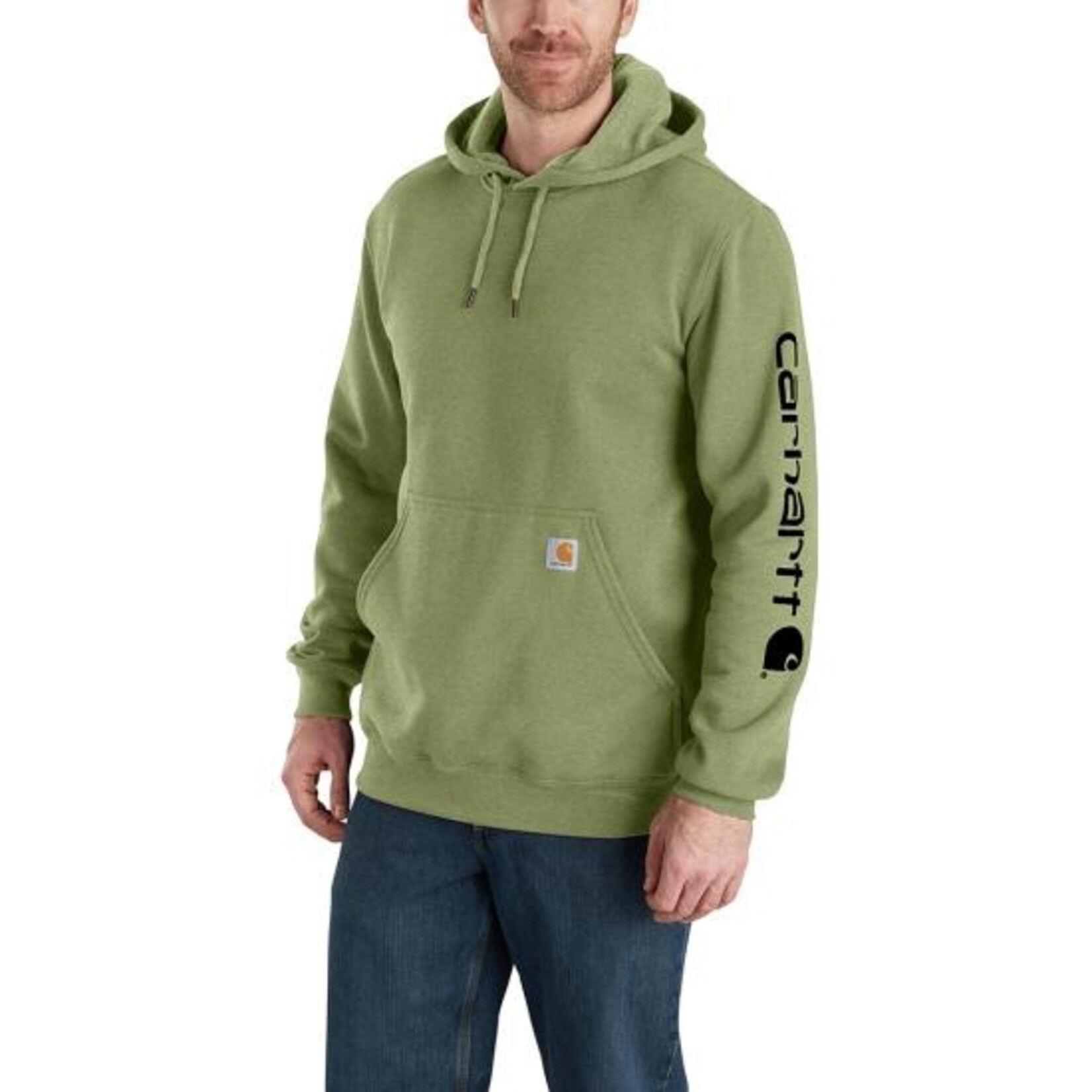 Carhartt Men's Midweight Hooded Logo Sleeve Sweatshirt