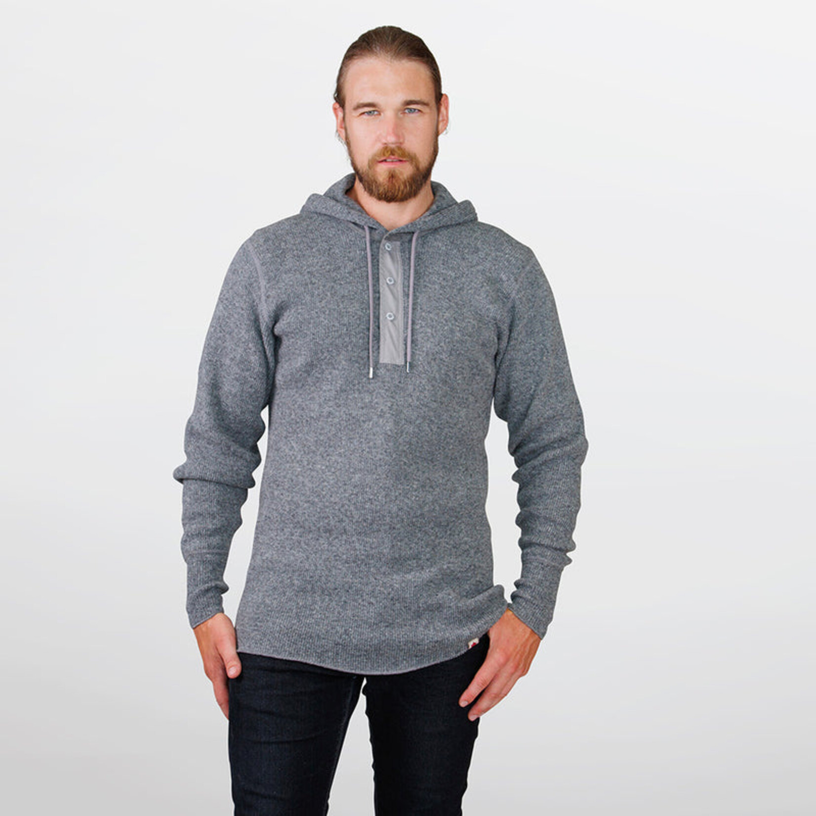 Stanfield's Stanfield's 1329 Hvwt Hooded Wool Henley