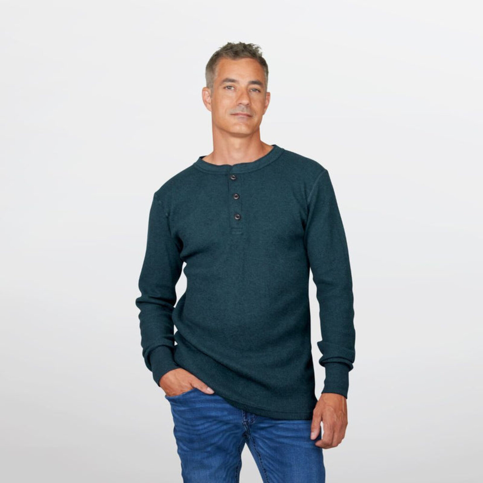 Stanfield's Stanfield's 1401 LS Waffle Wv Henley