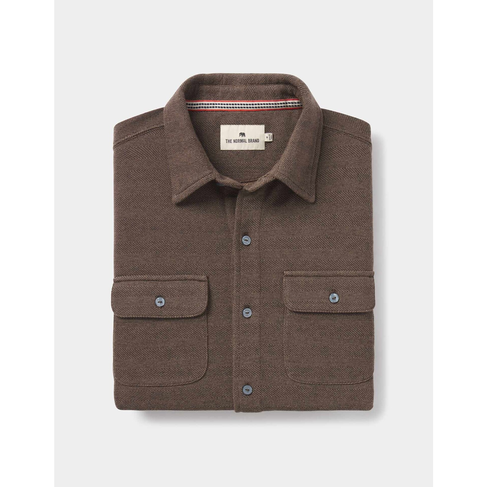 The Normal Brand Normal Brand F23 Textured Knit Shirt Java