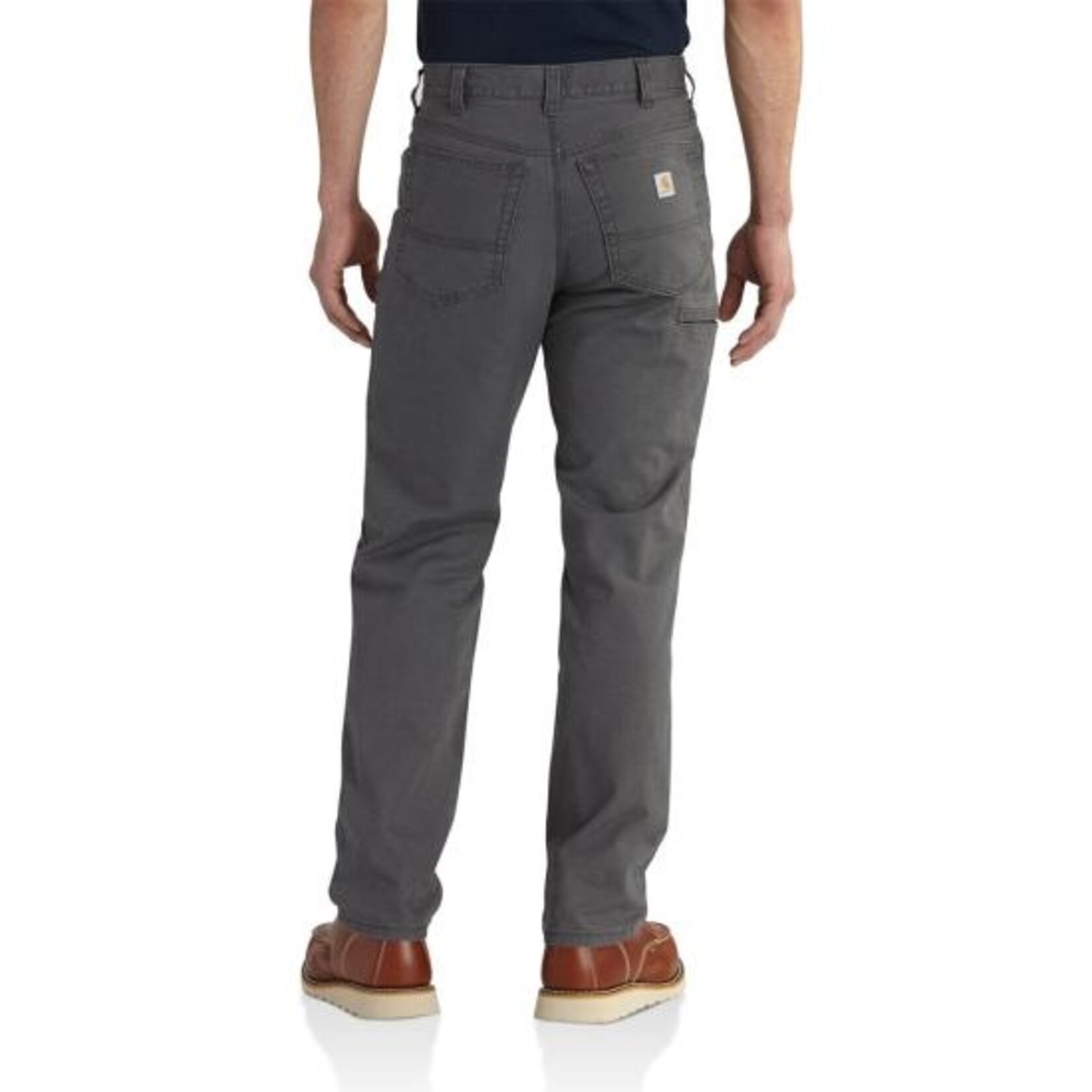 Carhartt Men's 40 in. x 32 in. Gravel Cotton/Spandex Medium Rugged Flex  Rigby 5-Pocket Pant 102517-039 - The Home Depot